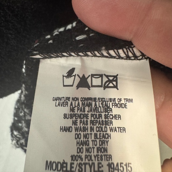 Frank Lyman Tweed Open Blazer Black - Picture 6 of 10